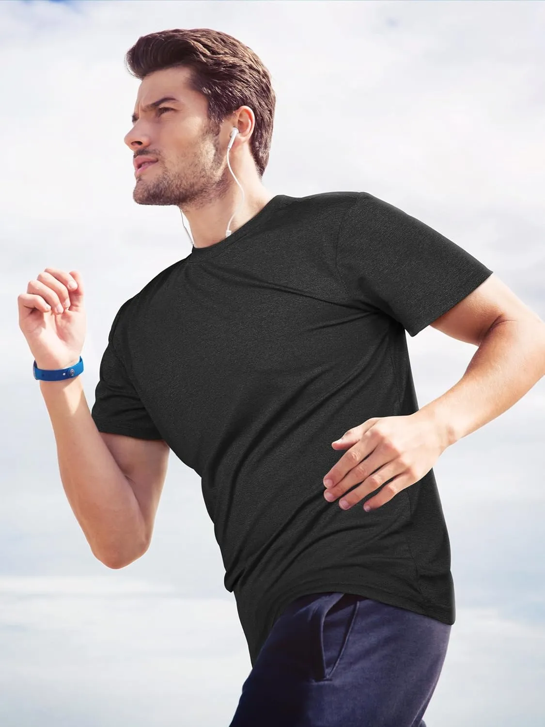 URATOT Men's Workout Shirts Short Sleeve Dry Fit Athletic T-Shirts Moisture Wicking Running Gym Active Lightweight Tee Top