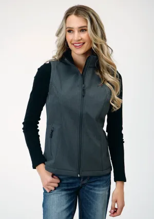 Urban Cool Roper Womens Zip Heather Grey Polyester Softshell Vest Home Comfort Autumn Days Elegant Roper Womens Zip Heather Grey Polyester Softshell Vest