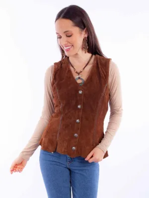 Urban Pattern Scully Womens Snap Front Cafe Brown Leather Leather Vest Scully Womens Snap Front Cafe Brown Leather Leather Vest Everyday Loose Music Event Light Stretch