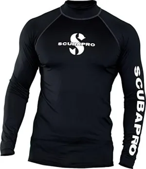 Used ScubaPro Men's UPF 50 Long Sleeve Rash Guard - 2X-Large - Black