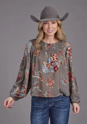 UV Protective Stetson Womens Vintage Tapestry Grey 100% Rayon L/S Tunic Stetson Womens Vintage Tapestry Grey 100% Rayon L/S Tunic Multipurpose Utility Anti Static Lining