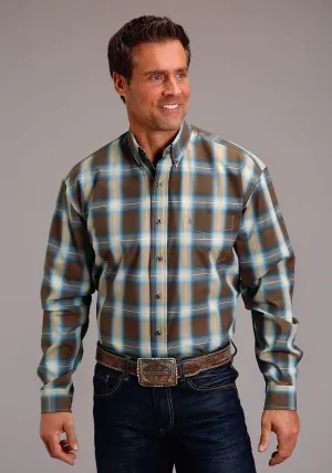 Versatile Basics Stetson Mens Sierra Plaid Brown 100% Cotton L/S Shirt Stetson Mens Sierra Plaid Brown 100% Cotton L/S Shirt Stretchable Material Everyday Comfort