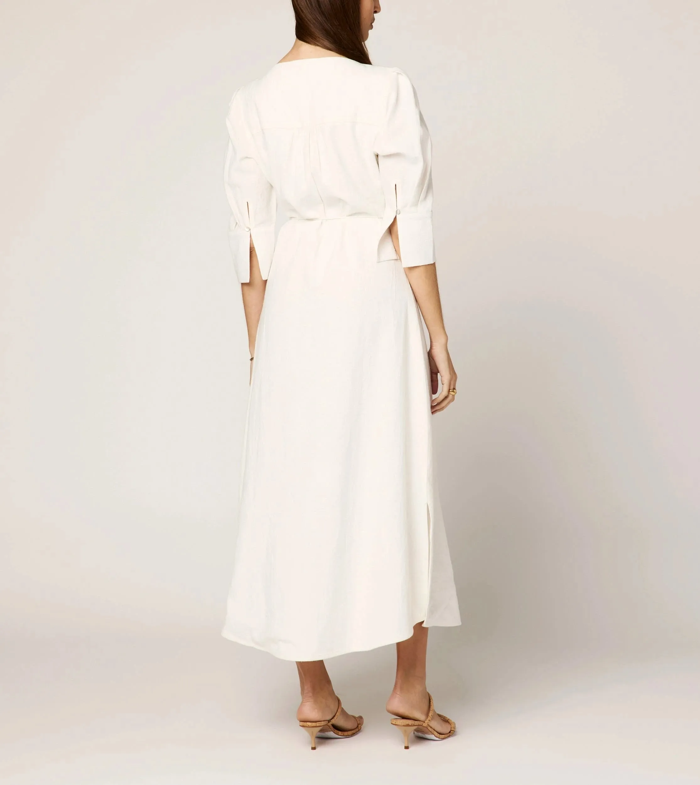 Paria Midi Dress | Ivory Classic Vibe