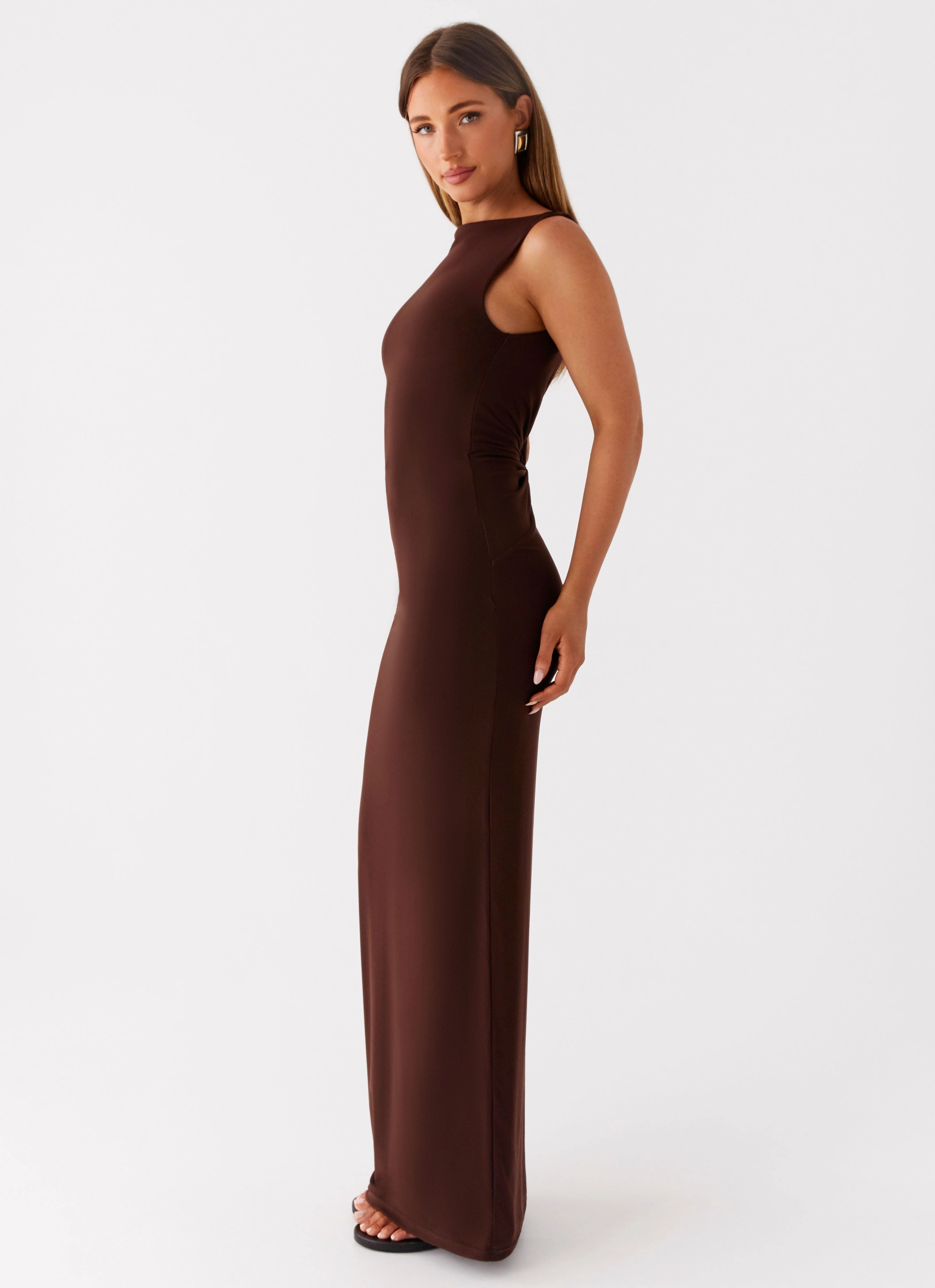 Soft Contour City Ready Earthbound Muse Maxi Dress - Chocolate