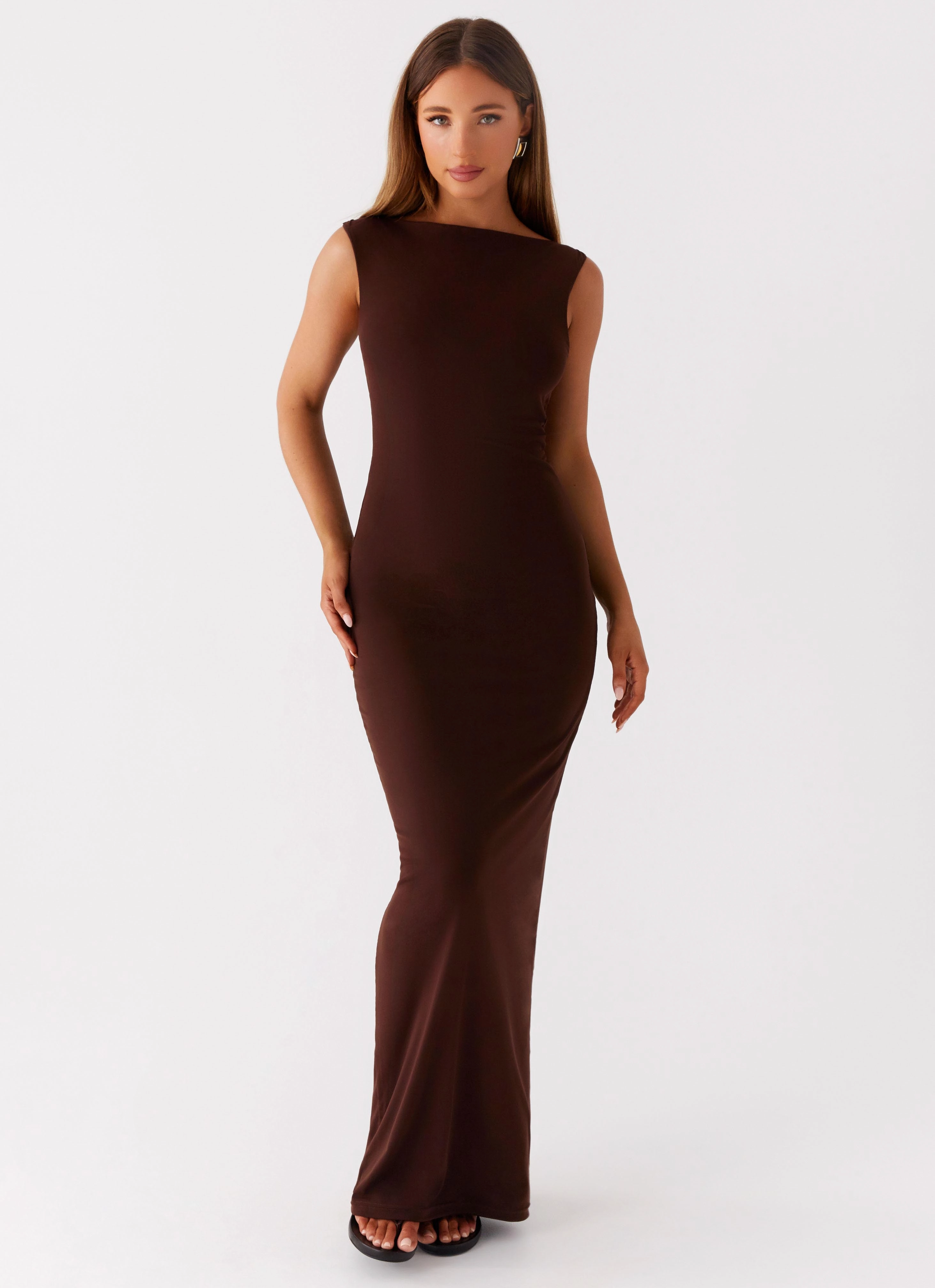 Relaxed Line Earthbound Muse Maxi Dress - Chocolate