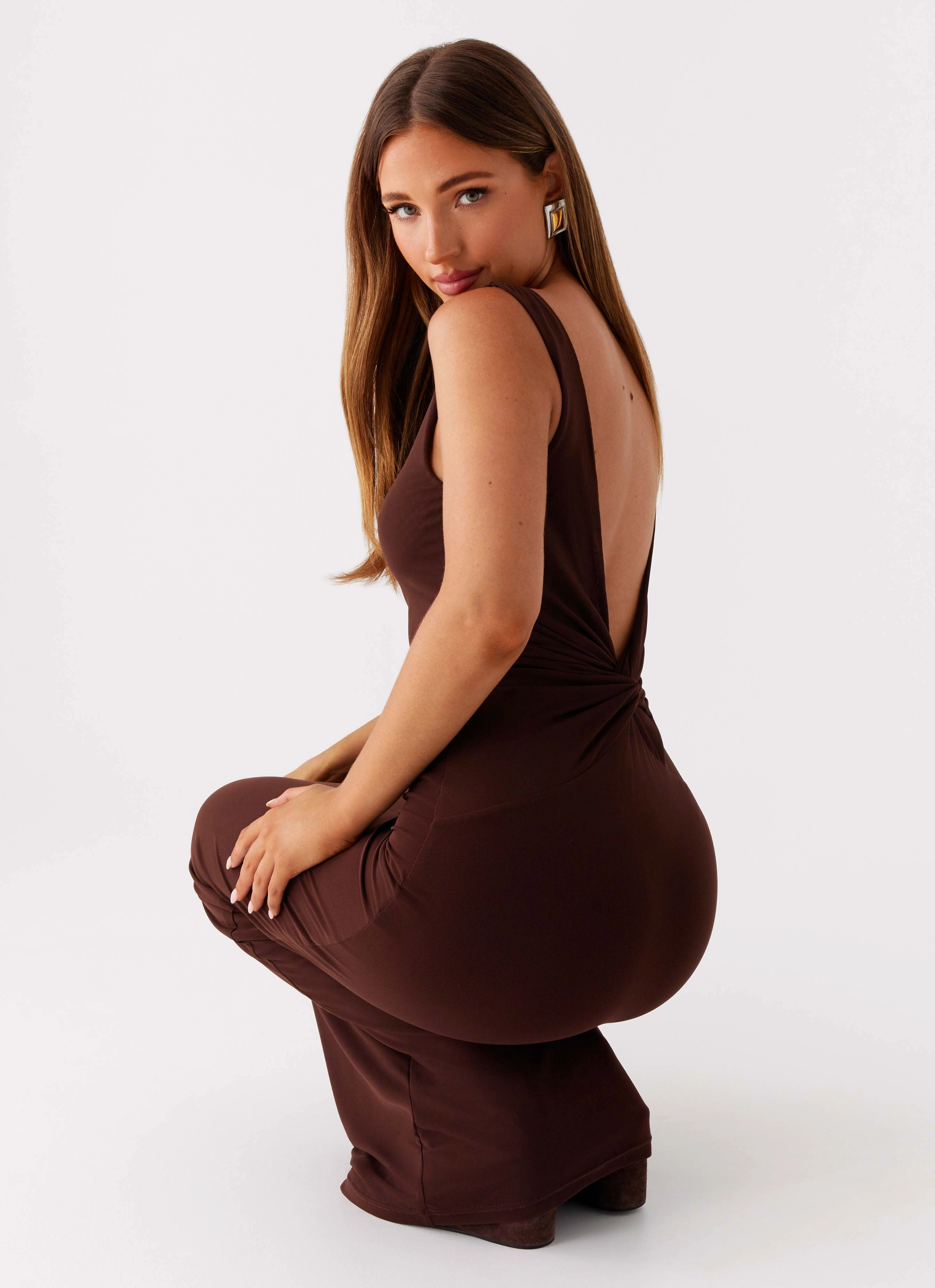 Silky Mood Earthbound Muse Maxi Dress - Chocolate
