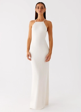 Versatile Styling Raffa Pearl Maxi Dress - Ivory Raffa Pearl Maxi Dress - Ivory Collared
