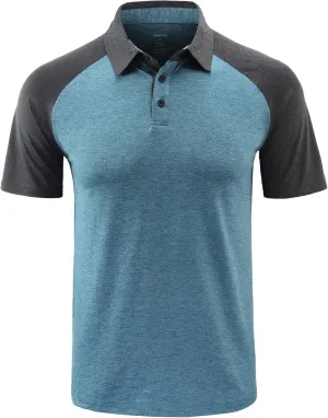 Vetemin Men's Casual Lightweight Quick Dry Athletic Active Sports Outdoors Golf Polo T Shirts