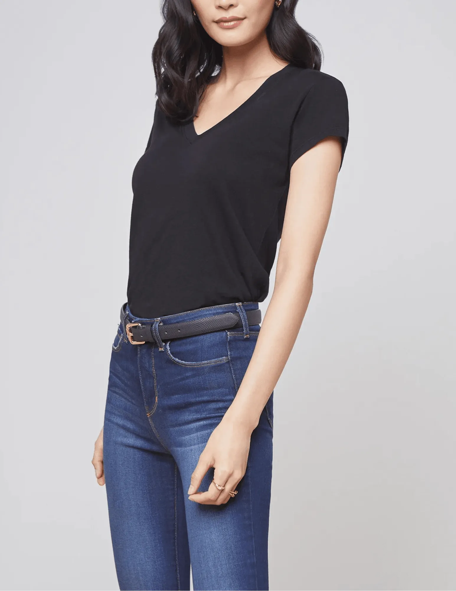 stain resistant coating L'Agence Becca V-Neck Tee