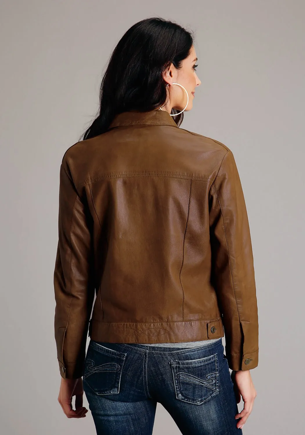 Fashion Must-Have Stetson Womens Smooth Jean Brown Leather Leather Jacket