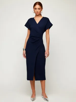 Vibrant Style Luna Midi Dress in Navy Light Outfit Classic Movement Luna Midi Dress in Navy