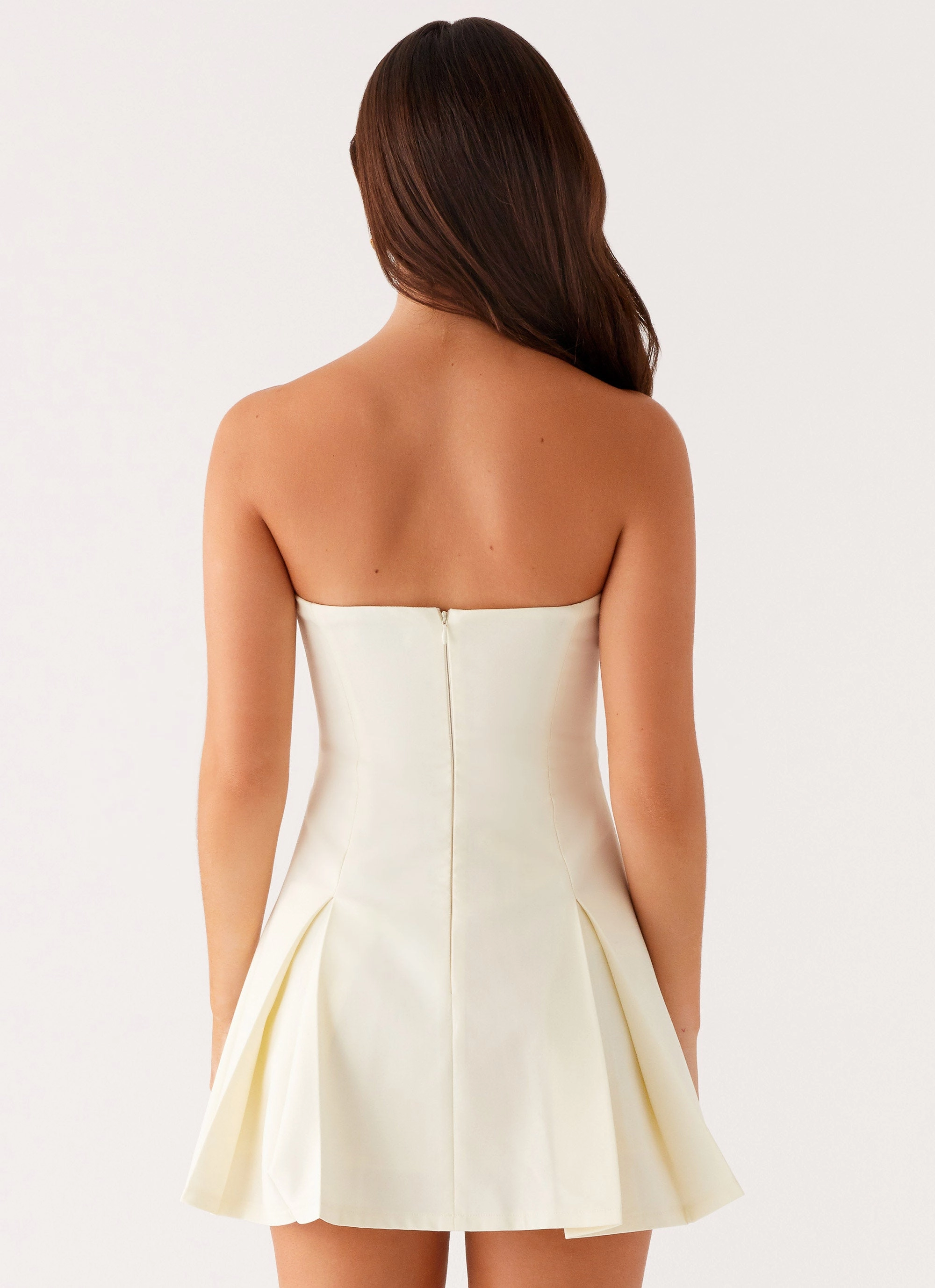Victoria Strapless Mini Dress - Butter Minimalist fit-and-flare Stylish Feel