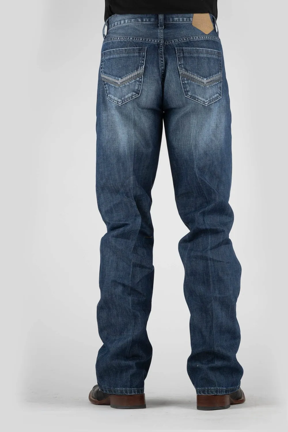 Tin Haul Mens Blue 100% Cotton Regular Joe Grey V Deco Jeans Neutral Tones Style Combo
