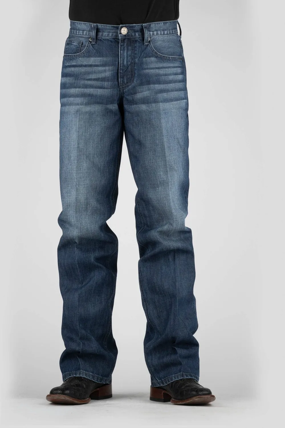 Tin Haul Mens Blue 100% Cotton Regular Joe Grey V Deco Jeans Body Friendly Sporty Look