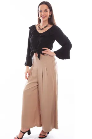 Vintage Trend Scully Womens Tan Tencel Gaucho Pants Weekend Getaway Minimalist Breathable Scully Womens Tan Tencel Gaucho Pants