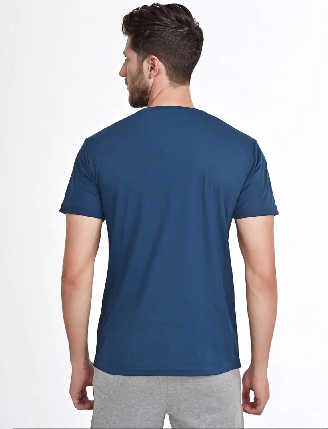 VIROH Mens Quick-Dry Zipper Activewear T-Shirt, Lightweight Short Sleeve Gym & Sports T-Shirt