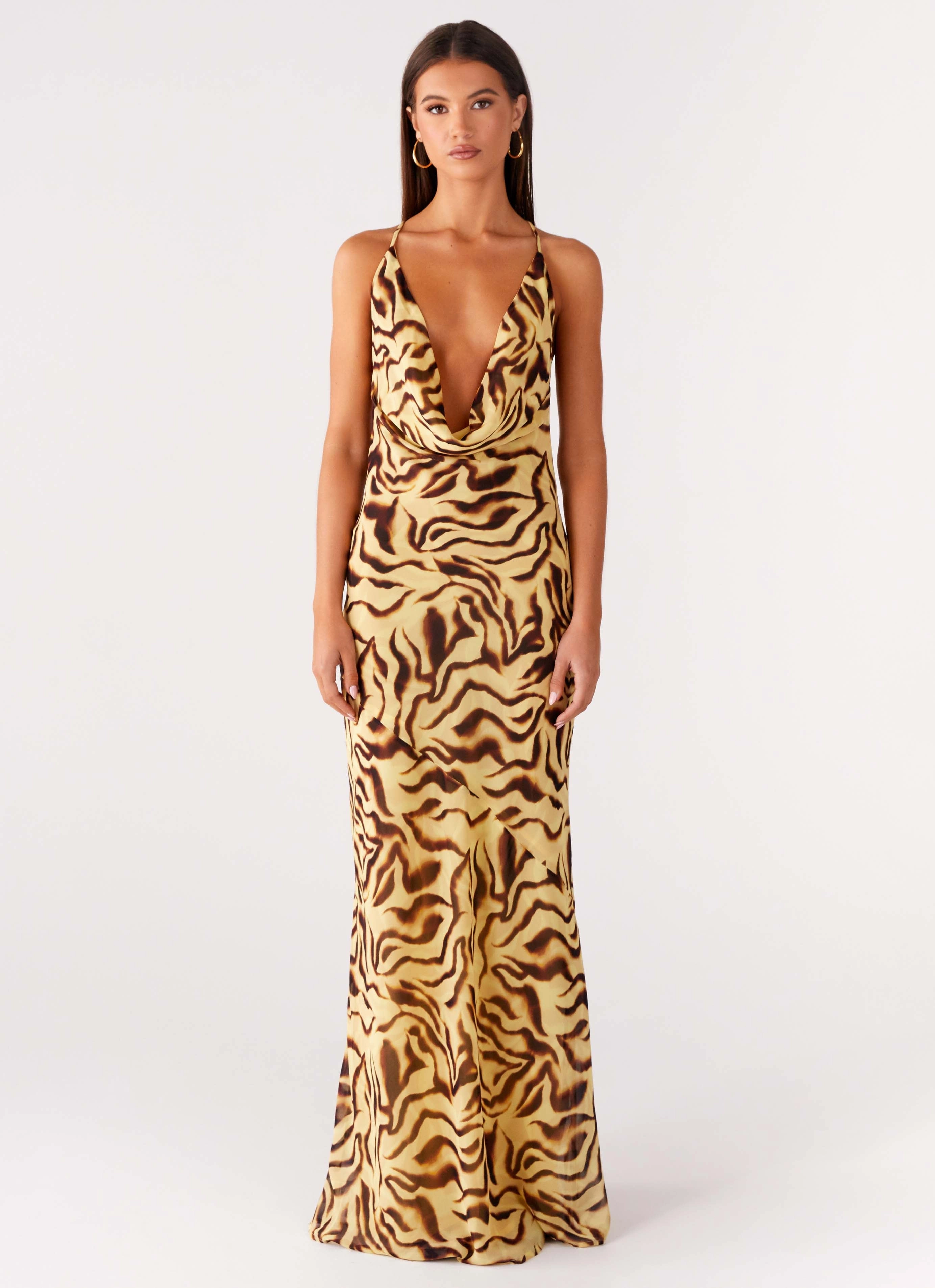 Viva Lune Maxi Dress - Laguna Print Style Base Gradient Shade