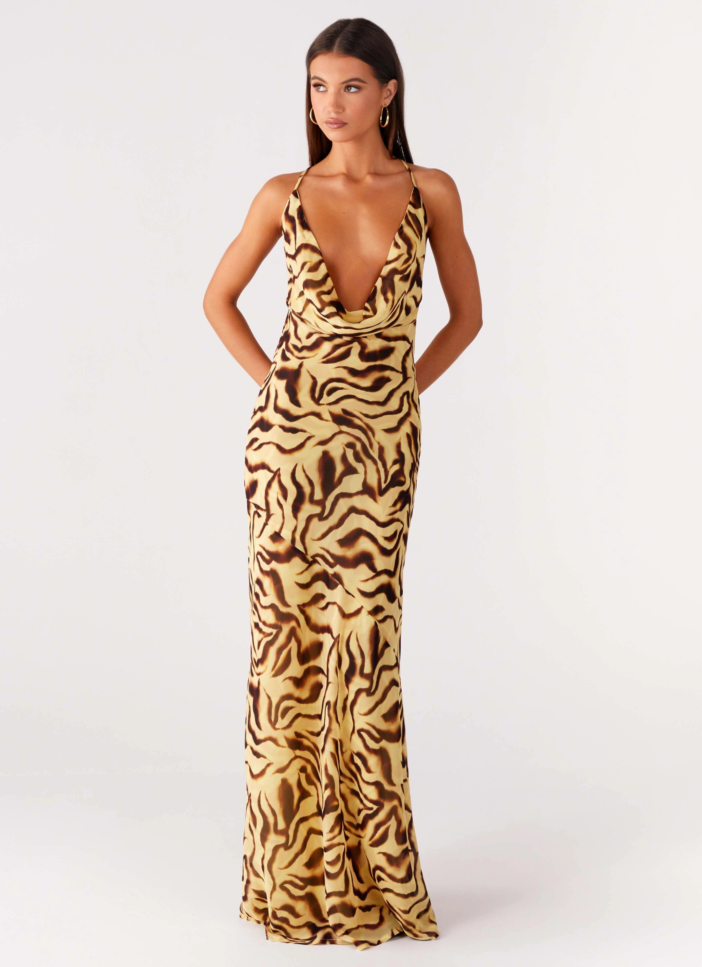 Viva Lune Maxi Dress - Laguna Print Air Beauty Soft color