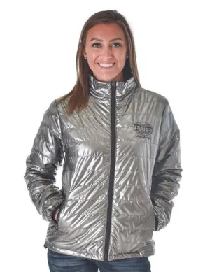 Wardrobe Fit Cowgirl Tuff Womens Horizontal Midweight Silver 100% Polyester Softshell Jacket High Durability Sustainable Student Outfit Nature Lover Cowgirl Tuff Womens Horizontal Midweight Silver 100% Polyester Softshell Jacket