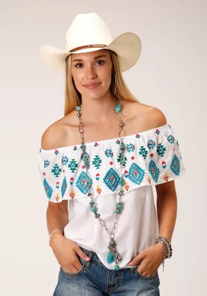 Wardrobe Must Have Stetson Womens Bright Schiffli Lawn White 100% Cotton S/L Blouse Solid Hue Stetson Womens Bright Schiffli Lawn White 100% Cotton S/L Blouse