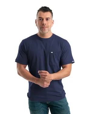 Wardrobe Staples Berne Apparel Mens Performance Pocket Tee Navy Cotton Blend L/S T-Shirt Country Charm Berne Apparel Mens Performance Pocket Tee Navy Cotton Blend L/S T-Shirt