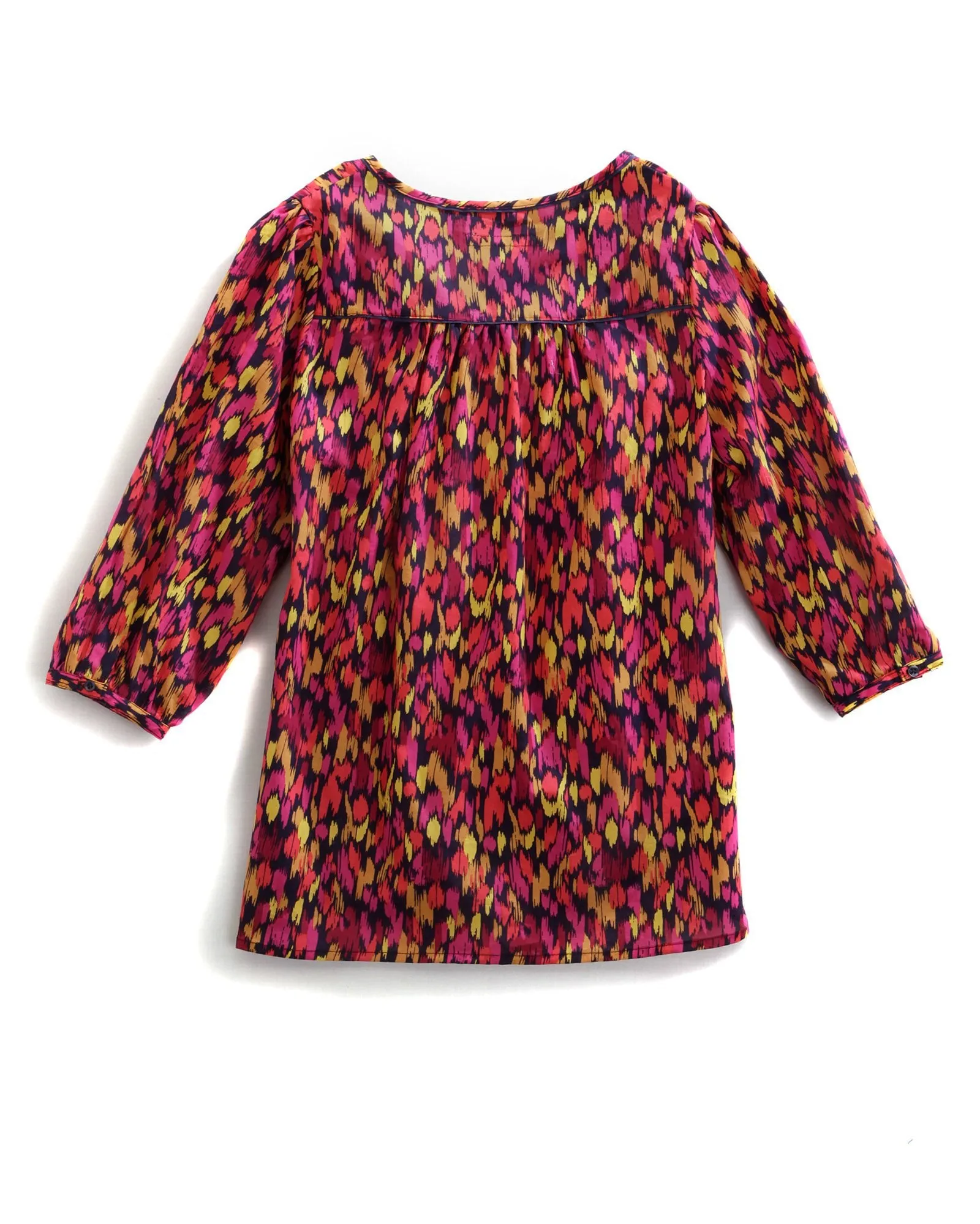 Tin Haul Womens 9495 Confetti Camo Multi-Color 100% Cotton S/S Blouse Special Occasion Spring Trend