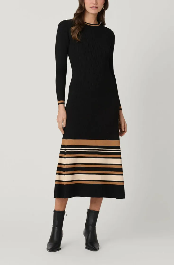 Daily Comfort Mom Chic Landon Dress in Jet/Beige/Camel