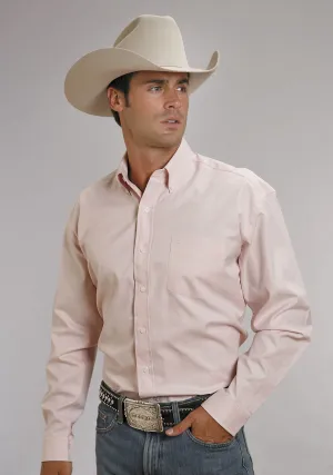 Water Resistant Stetson Mens Pink 1 Pocket 100% Cotton L/S End on End Western Shirt Stetson Mens Pink 1 Pocket 100% Cotton L/S End on End Western Shirt Layered Look Simple Style