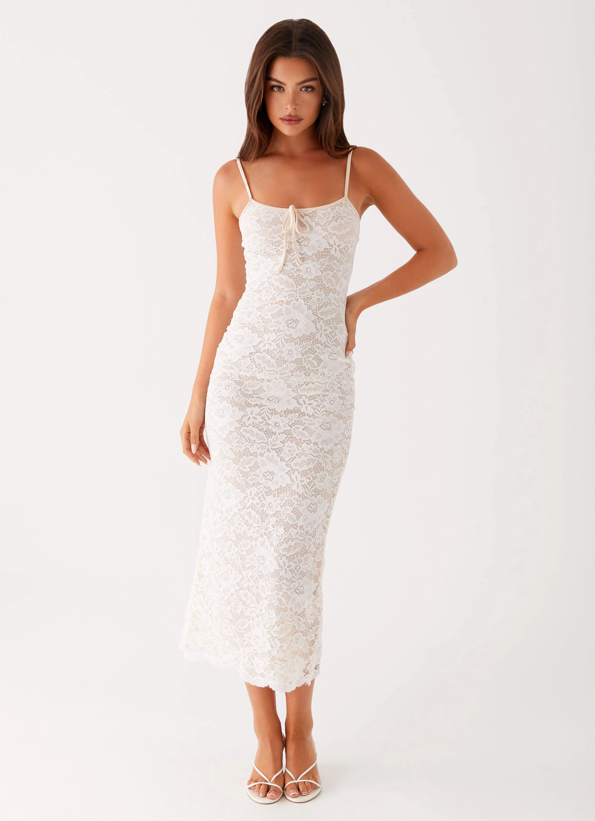 Postcards Lace Midi Dress - Ivory Fashionable And Functional