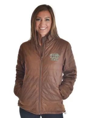 Weekend Fit Cowgirl Tuff Womens Midweight Logo Brown Poly/Spandex Softshell Jacket Rainy Day Vintage Lover Fashion Essential Cowgirl Tuff Womens Midweight Logo Brown Poly/Spandex Softshell Jacket