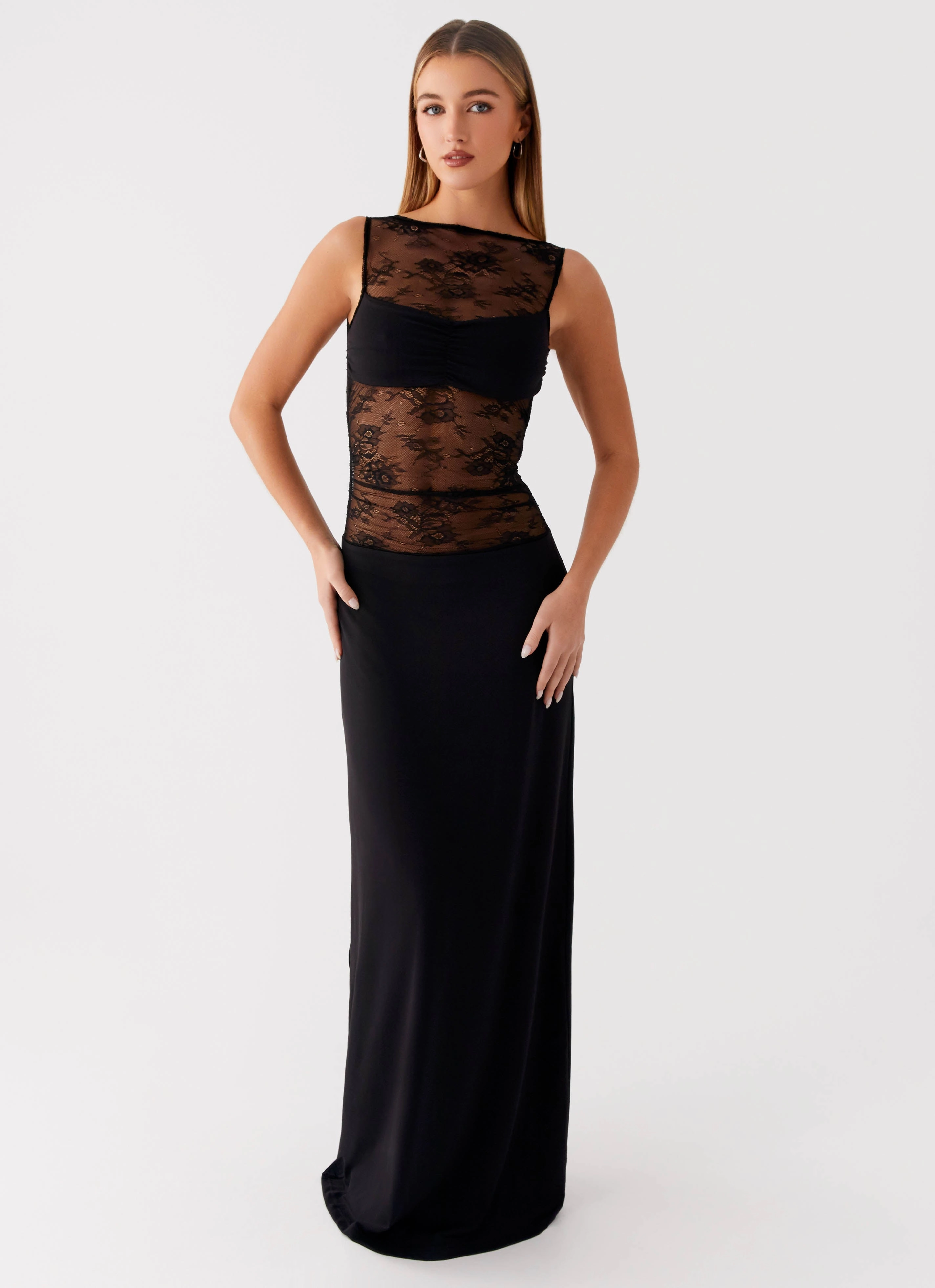 Polished and Elegant Wesley Maxi Dress - Black