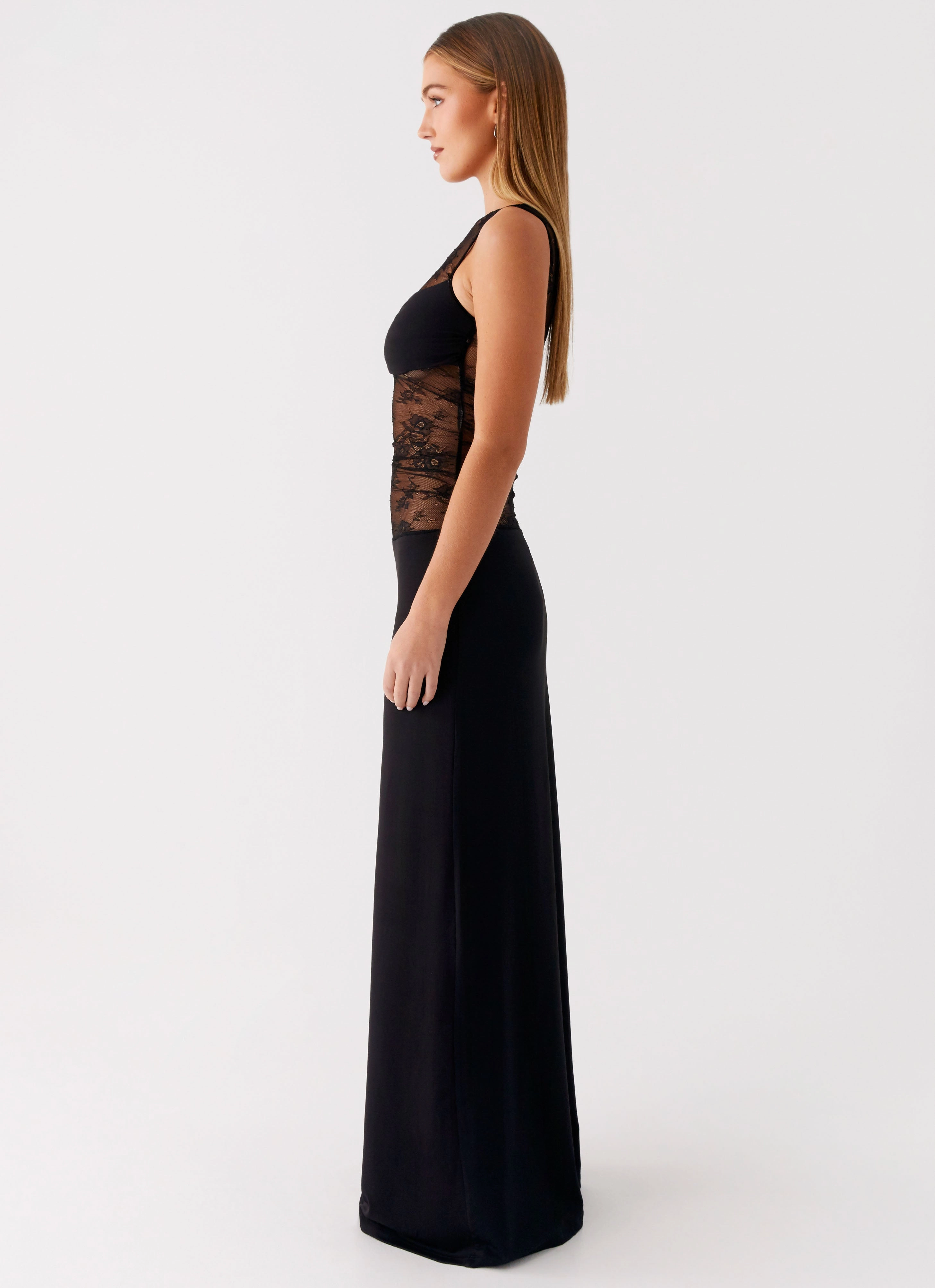 Wesley Maxi Dress - Black Professional Look Vibrant Waist