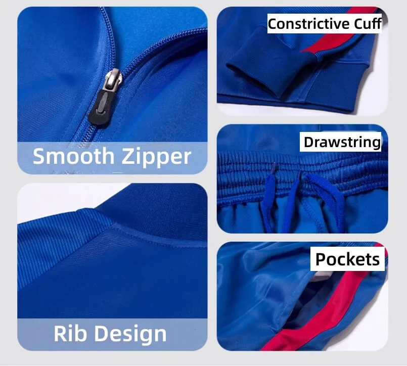 Wholesale Men Gym Training Suits Sportswear Sets with Full Zipper