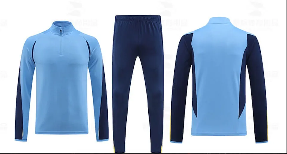 Wholesale Men's Blue Soccer Training Suit