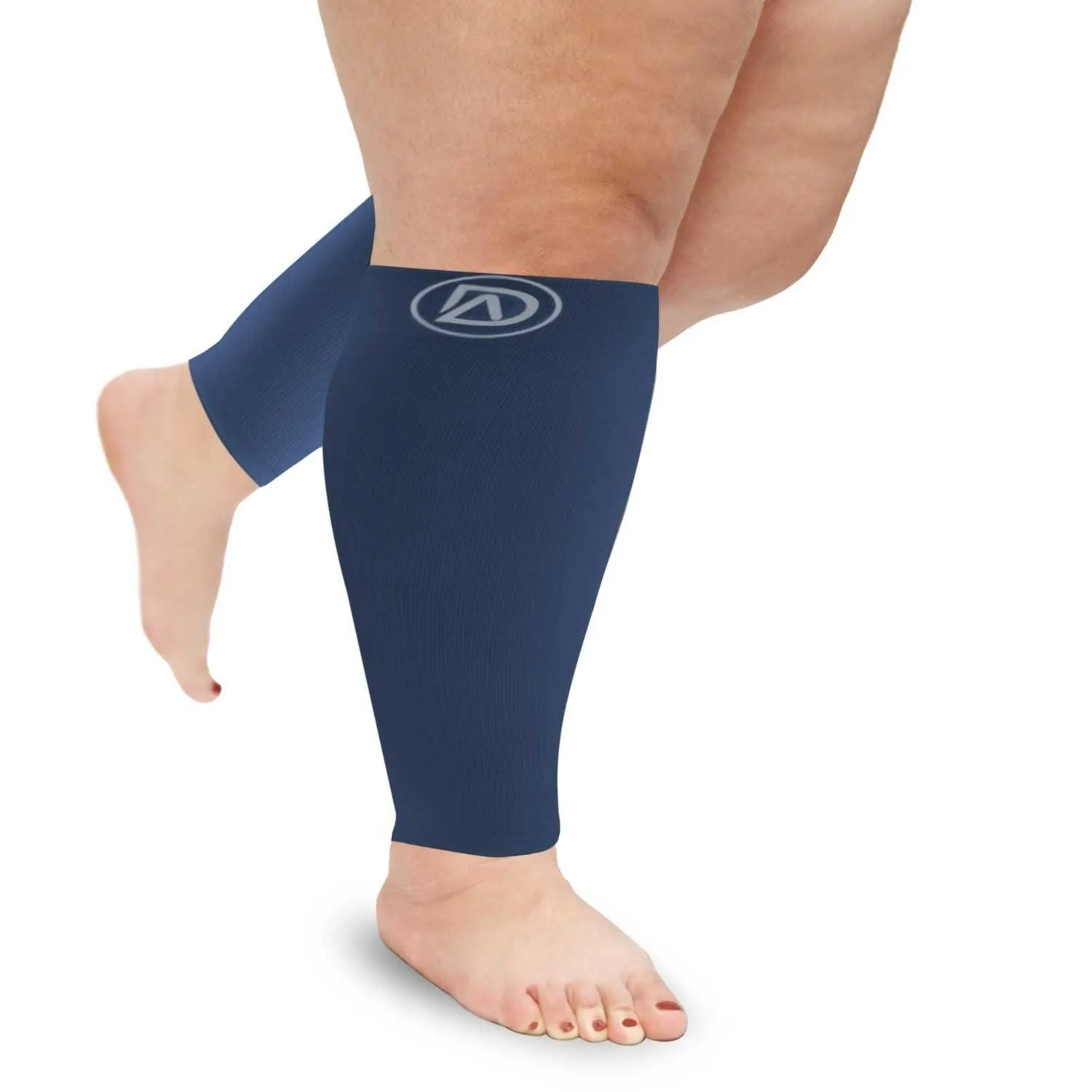 WIDE Calf Compression Sleeves 20-30 mmHg | Plus Size by Dominion Active (1 Pair)
