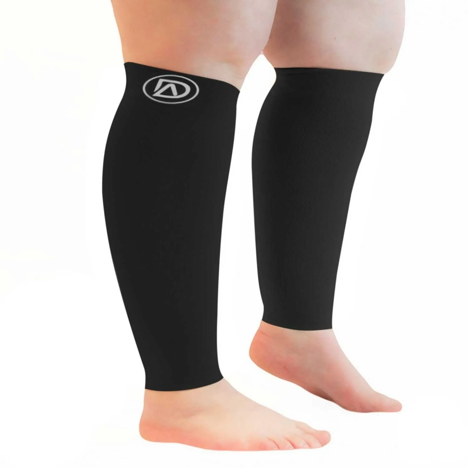 WIDE Calf Compression Sleeves 20-30 mmHg | Plus Size by Dominion Active (1 Pair)