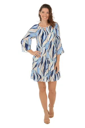 Wild Savannah Keyhole Neck Pleated Dress Flattering Layers OdorControlTreatment Wild Savannah Keyhole Neck Pleated Dress