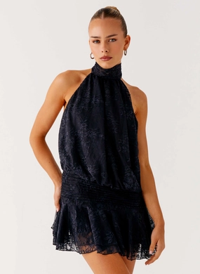 Willow Lace Mini Dress - Black Lace Durable clothing Willow Lace Mini Dress - Black Lace Cafe Vibe Polished Style