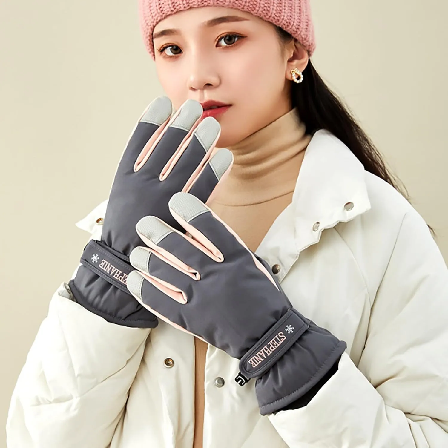 Windproof Winter Gloves for Men Women Breathable Thermal Glove Touchscreen Cold Weather Mittens Snow Gloves