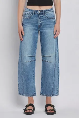 WINSTON HIGH RISE BARREL LEG JEANS Street Edge WINSTON HIGH RISE BARREL LEG JEANS Always Fits