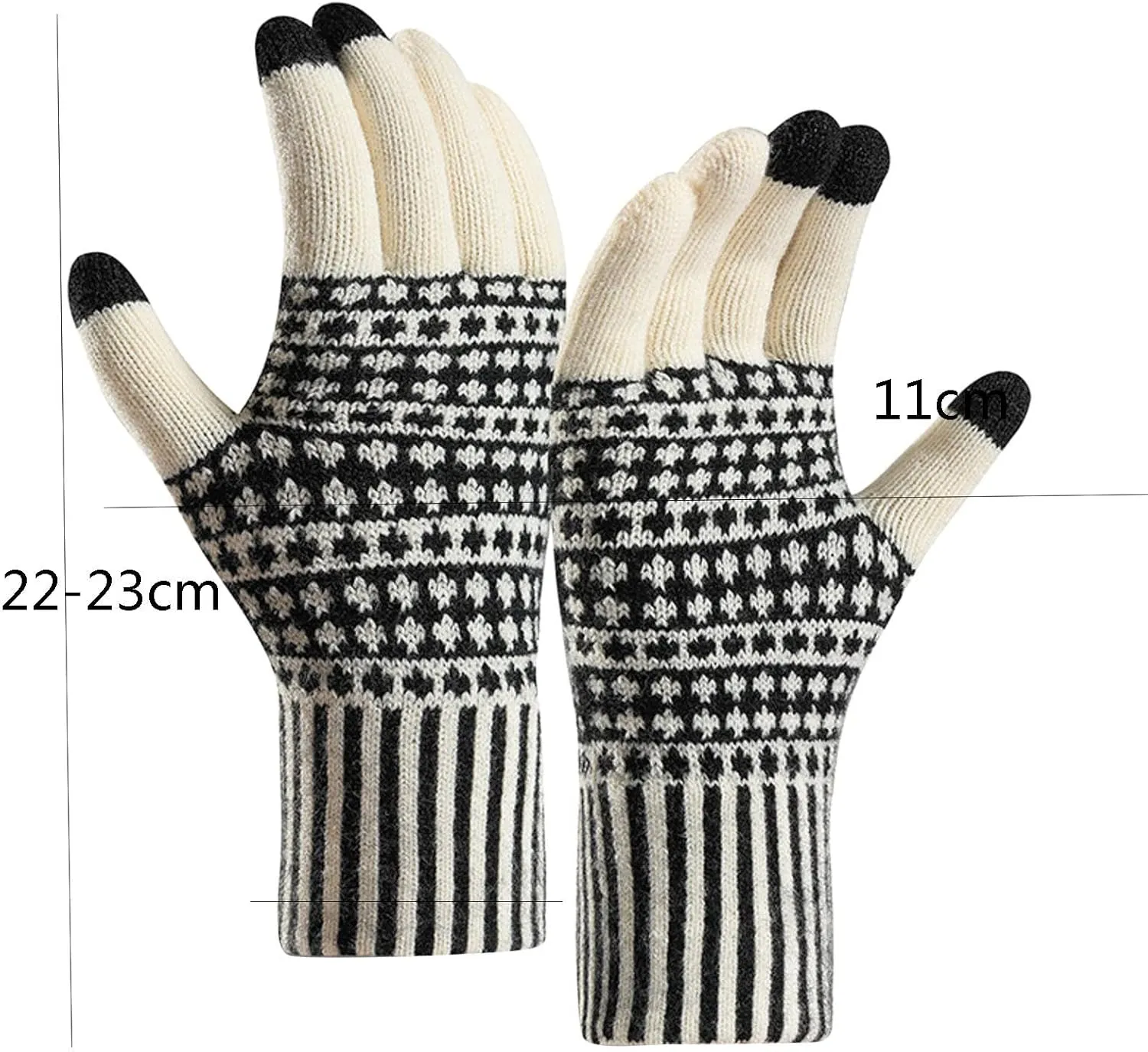 Winter Gloves for Men Women Touchscreen Cold Weather Thermal Thicken Warm Knit Glove for Running Driving Hiking