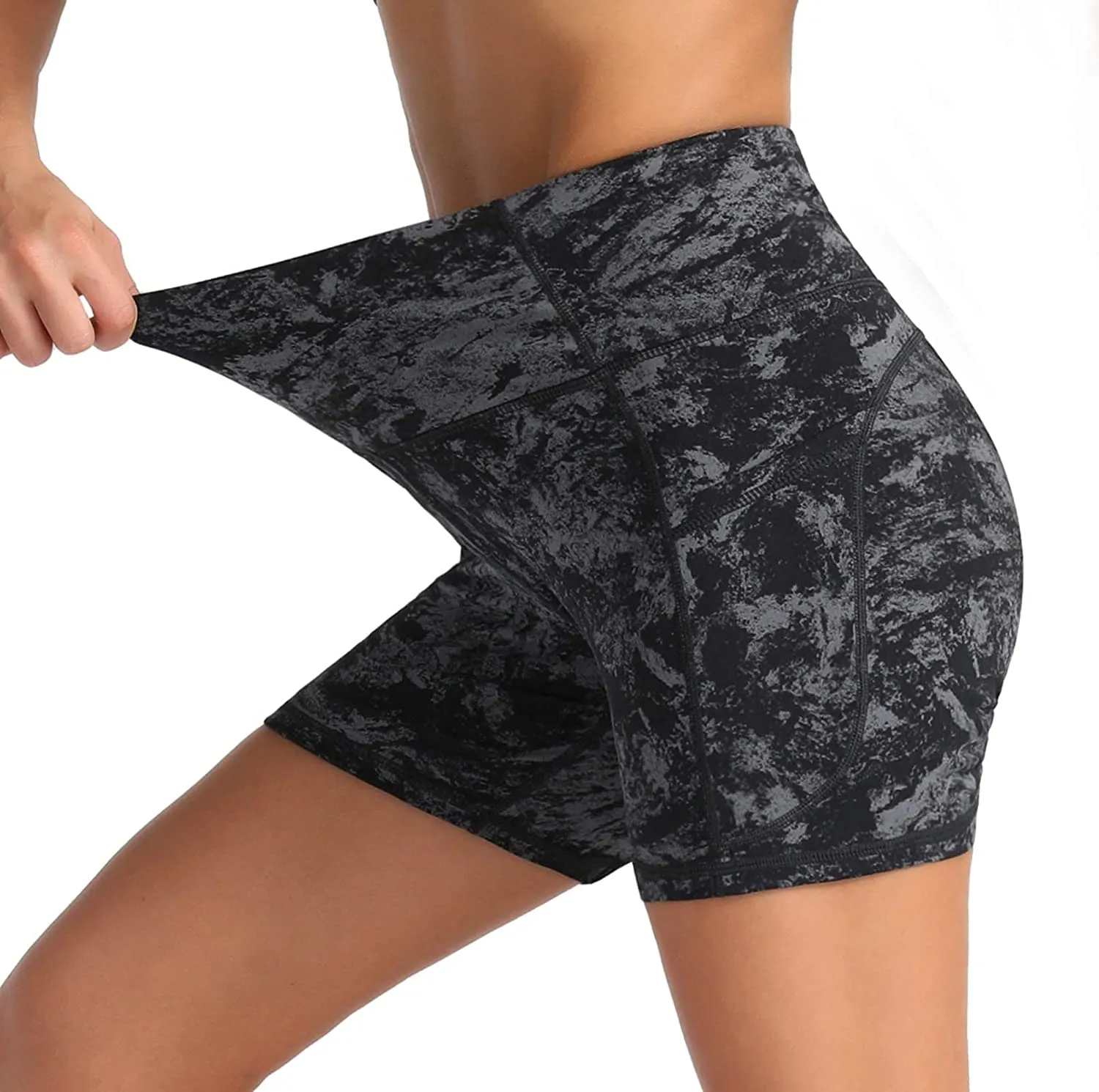 Wjustforu Biker Shorts for Women High Waist Yoga Shorts Women's Workout Running Shorts with Side Pockets
