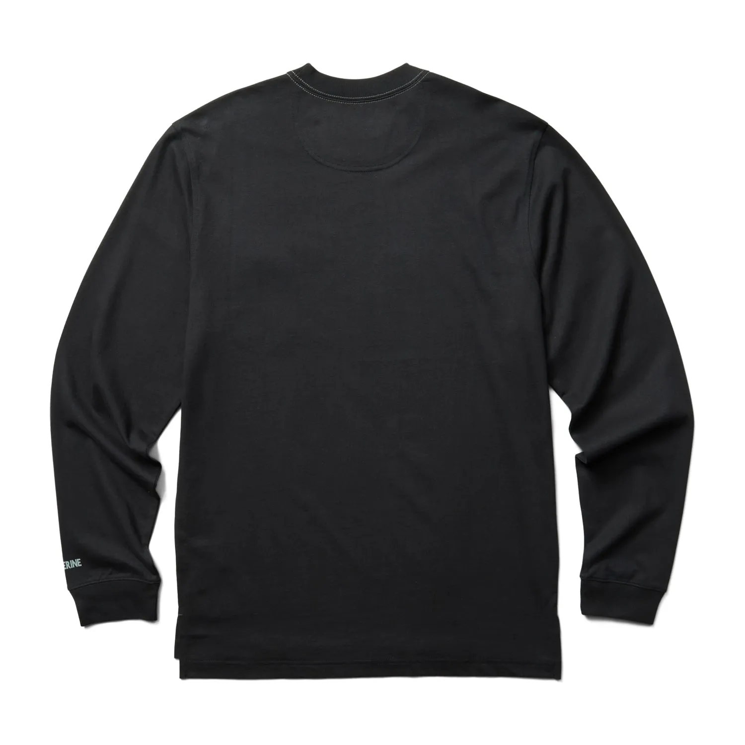 Versatile Wear Microfiber Material Wolverine Mens Black 100% Cotton L/S Guardian Tee