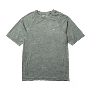 Wolverine Mens Gunmetal Heather 100% Polyester Sun-Stop Eco Tee Sustainable Fabric Wolverine Mens Gunmetal Heather 100% Polyester Sun-Stop Eco Tee Stylish Detail Wardrobe Staple