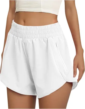 Women High Waist Workout Gym Cycling Shorts Casual Plus Size Summer Split Hem Biker Pants Athletic Running Clothes