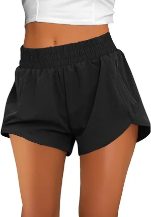 Women High Waist Workout Gym Cycling Shorts Casual Plus Size Summer Split Hem Biker Pants Athletic Running Clothes