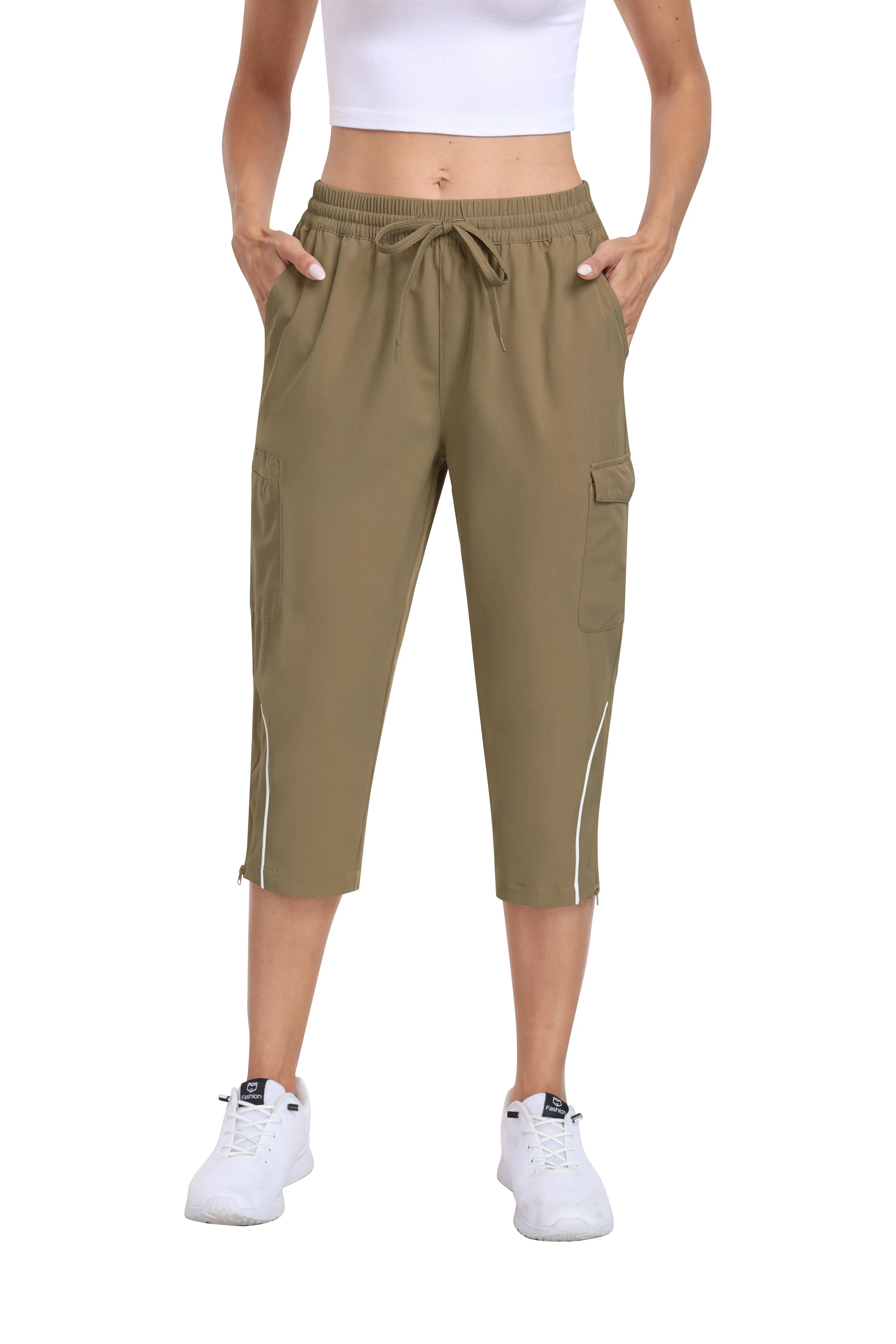 Women hiking summer outdoor cropped pants