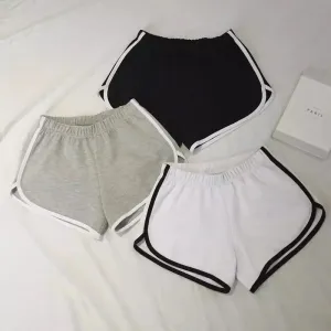 Women Short Sports Pants Striped Running Stretchy High Waist Sexy Yoga Sports Pants