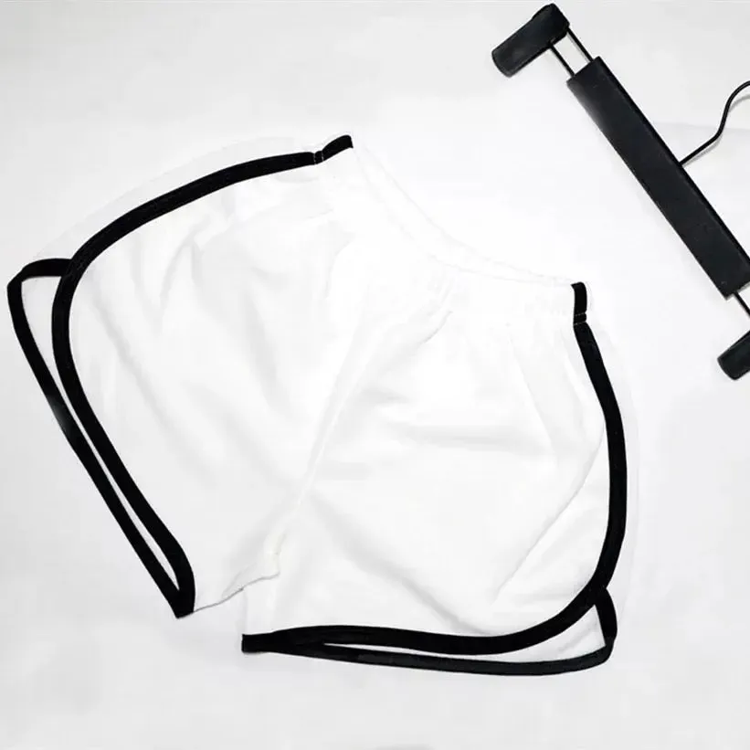 Women Short Sports Pants Striped Running Stretchy High Waist Sexy Yoga Sports Pants