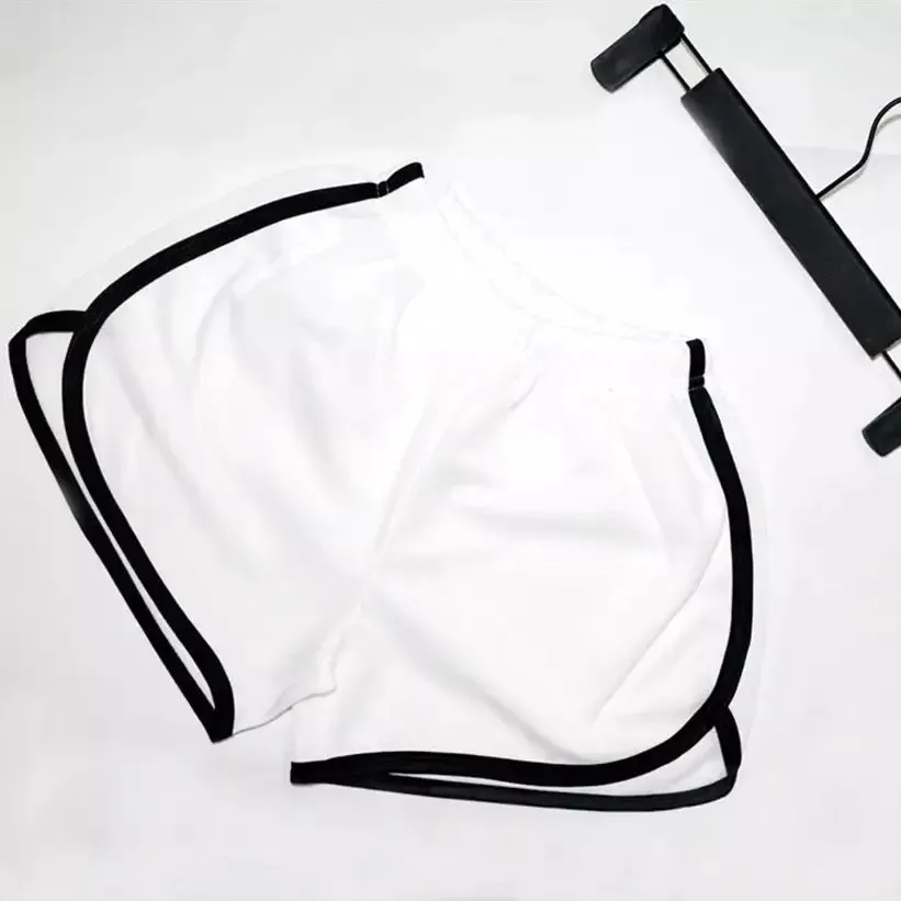 Women Short Sports Pants Striped Running Stretchy High Waist Sexy Yoga Sports Pants